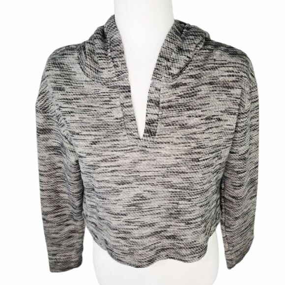 Anthropologie Saturday Sunday Cropped Tweed Hoodie - Picture 4 of 16